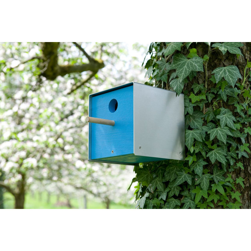 Nesting Box Mounted Birdhouse, Blue