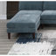 Chic ensemble modulaire 6 pièces: 4 chaises sans accoudoirs, 2 repose-pieds en tissu minéral modulaire classique-moderne avec chaises et repose-pieds, canapé couleur