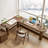Nut-brown Free Form Solid Wood Writing desk-154079495-154079499