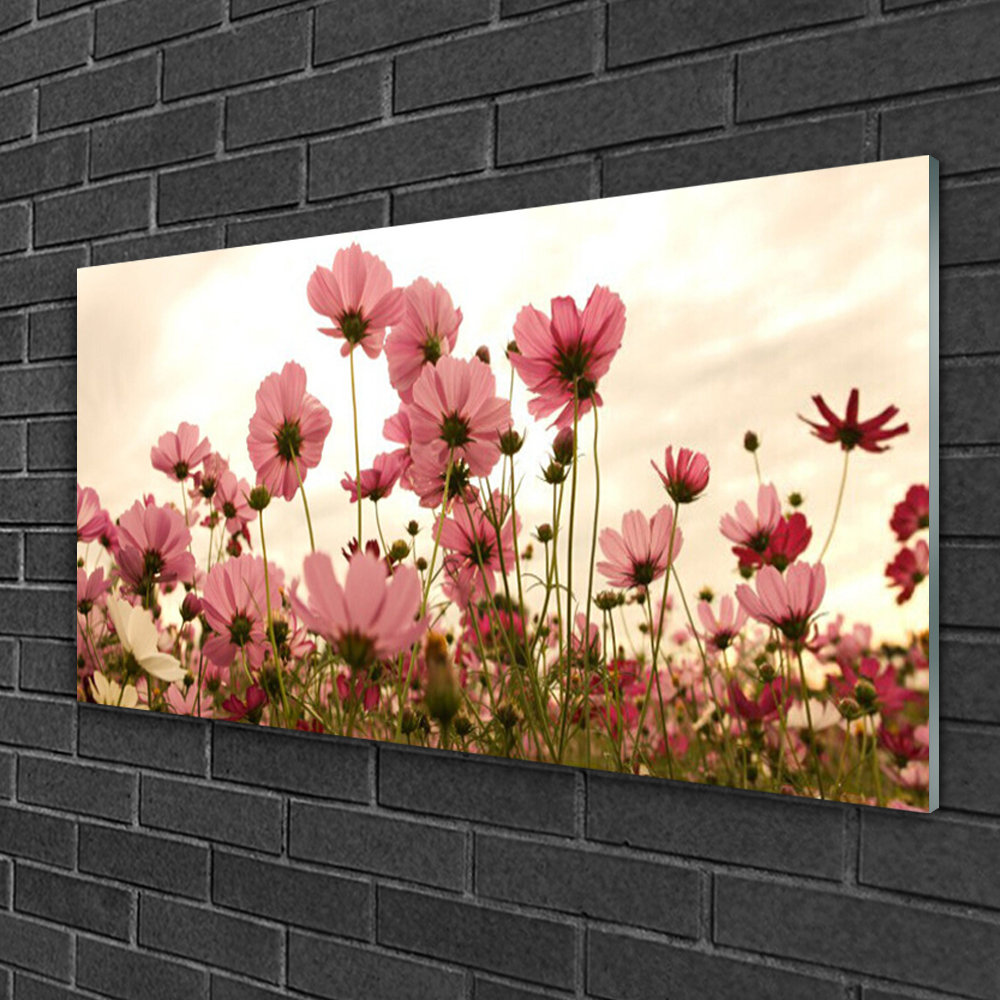 Glasbild Blumen Floral