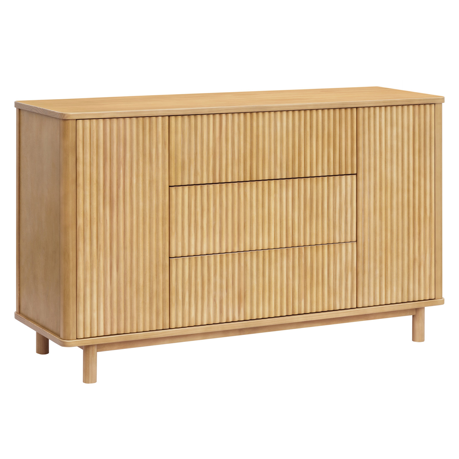 Pogo Tambour Assembled Dresser, Honey