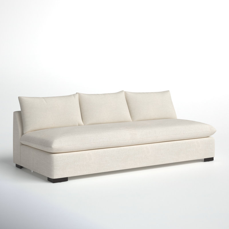 Elsa Upholstered 94'' Sofa, Ashby Oatmeal Performance Weave