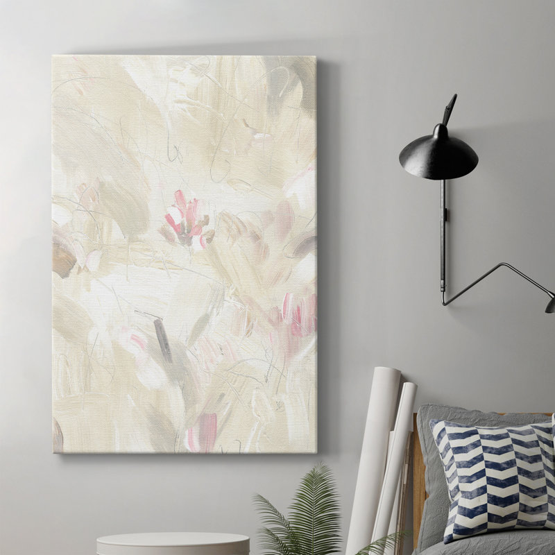 Toile tendue tendue avec châssis Soft Abstraction II, H 36 po x l 24 po x P 1 po