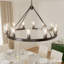 Lustre en roue de chariot à 12 lumières Hartland-86178526