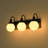 3 - Light Modern Milky Glass Globe Shade Vanity Light