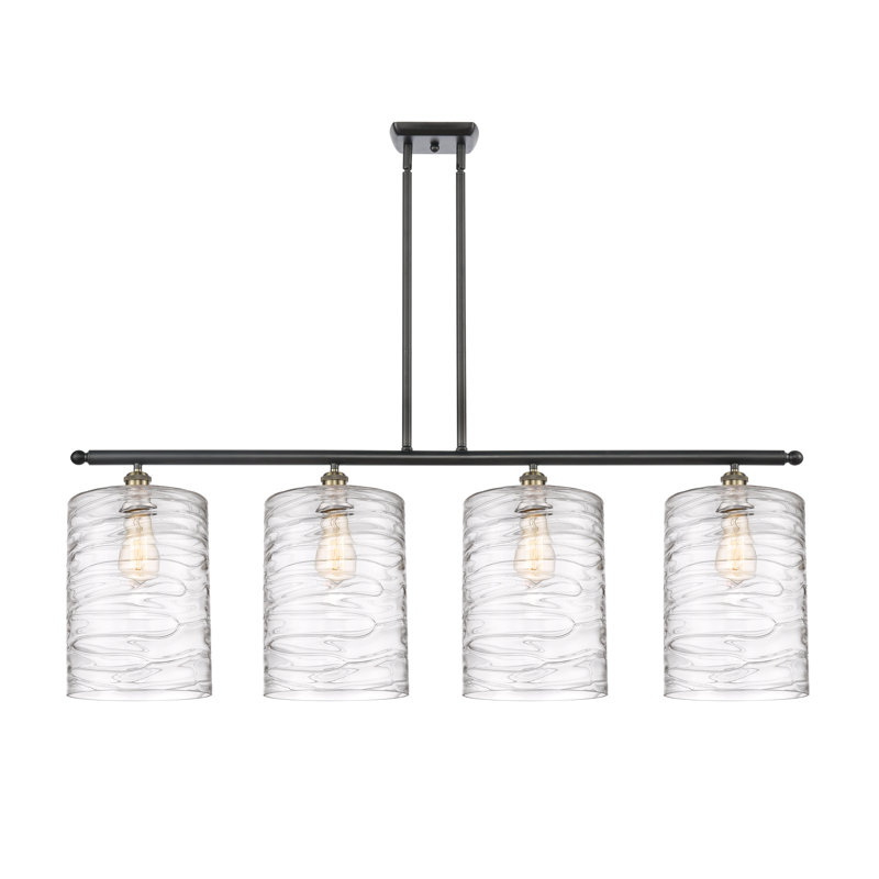 Dublin 4 - Light Pendant, Deco Swirl, Black Antique Brass