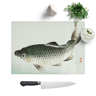 Tempered Glass Carp Fish Chopping Board