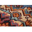 Tapis de couloir indien bleu à motif géométrique traditionnel 3 x 8