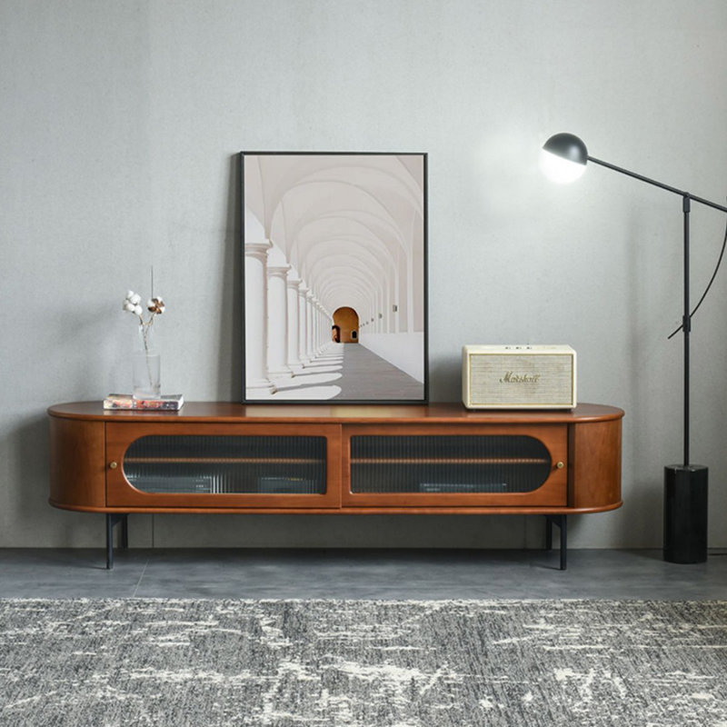Meuble télé Modern, Noyer, H 18,9 po x L 70,87 po x l 15,75 po