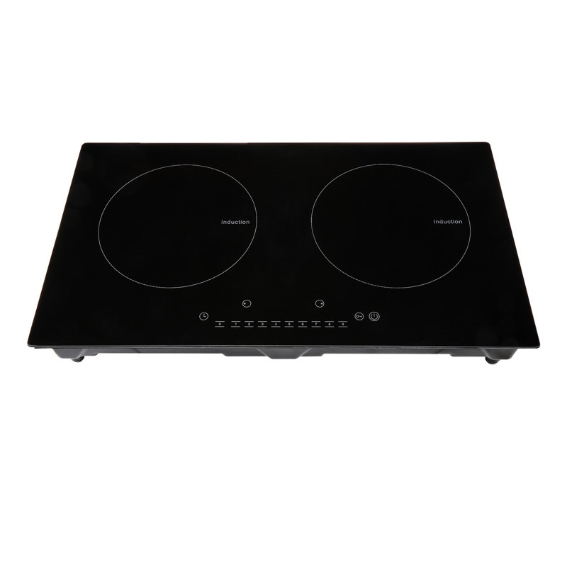 24 Inch Built-in Induction Cooktop, Dual Burner Electric Stove Top with LED Touch Control, Portable Magnetic Hob for Kitchen Renovation