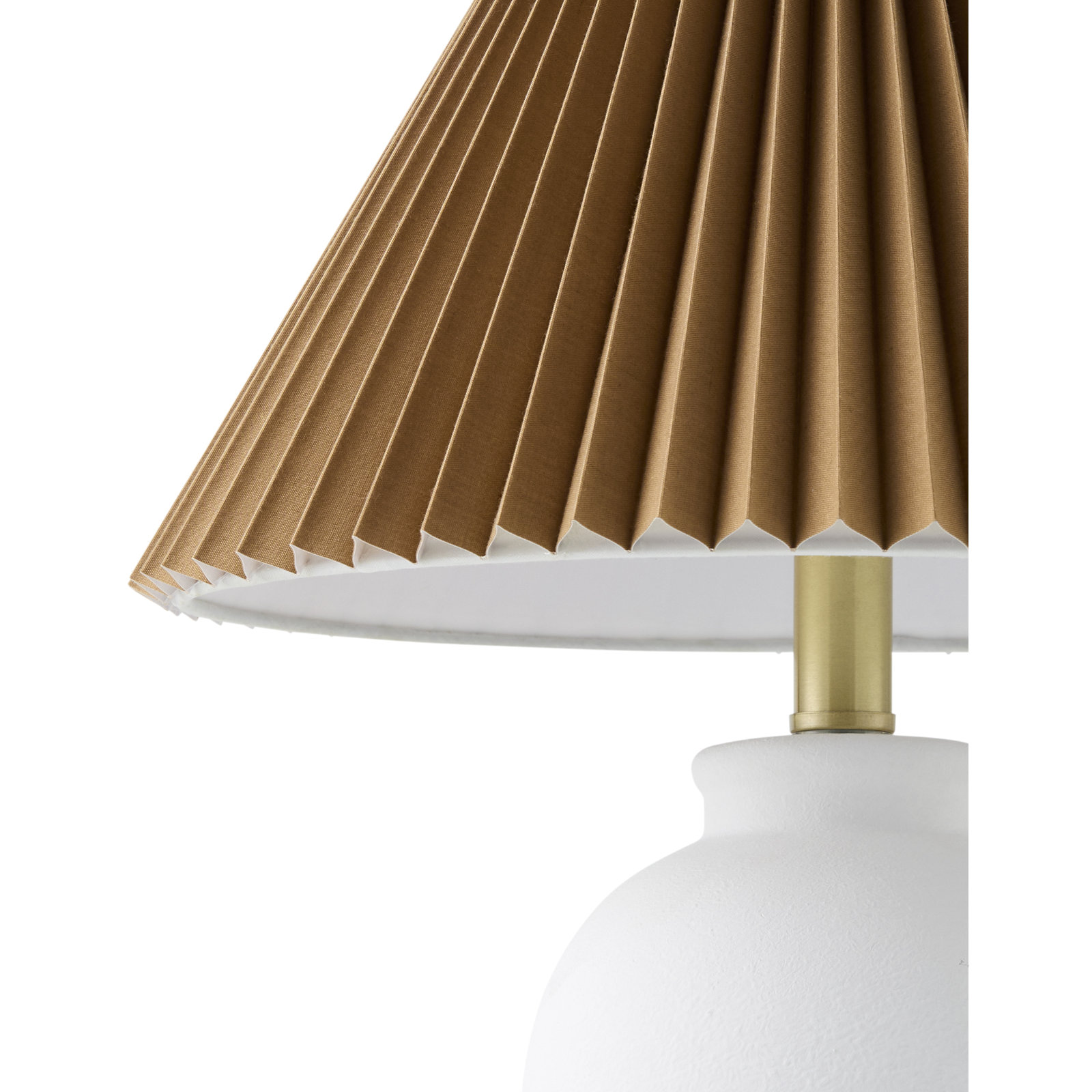  Chemise 19" Ceramic Table Lamp, White, Parchment, Brown