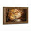 Art mural en toile noyer doré encadré pour salon, chambre à coucher, bureau ou vestibule - décoration murale décorative avec forêt d'automne-129056086-129056095