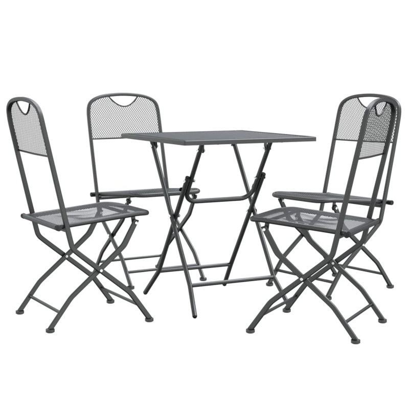 Analuisa 4 - Person Patio Dining Set with Square Table, 60cm L x 60cm W x 72cm H