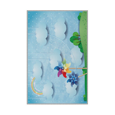 Tapis d'entrée élégant, impression numérique 3D, 3,9 x 4,9 pi | 100% polyester, antibactérien, envers en PVC antidérapant, hauteur des poils: 0,04 po, lavable à la machine, parfait pour le décor du salon et du vestibule