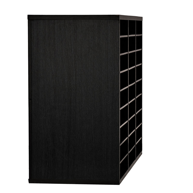 Black MDF 27-Compartment Adjustable Literature Organizer