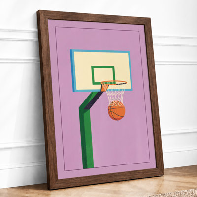 Basketball Hoop Geometry Geometric - Framed Print