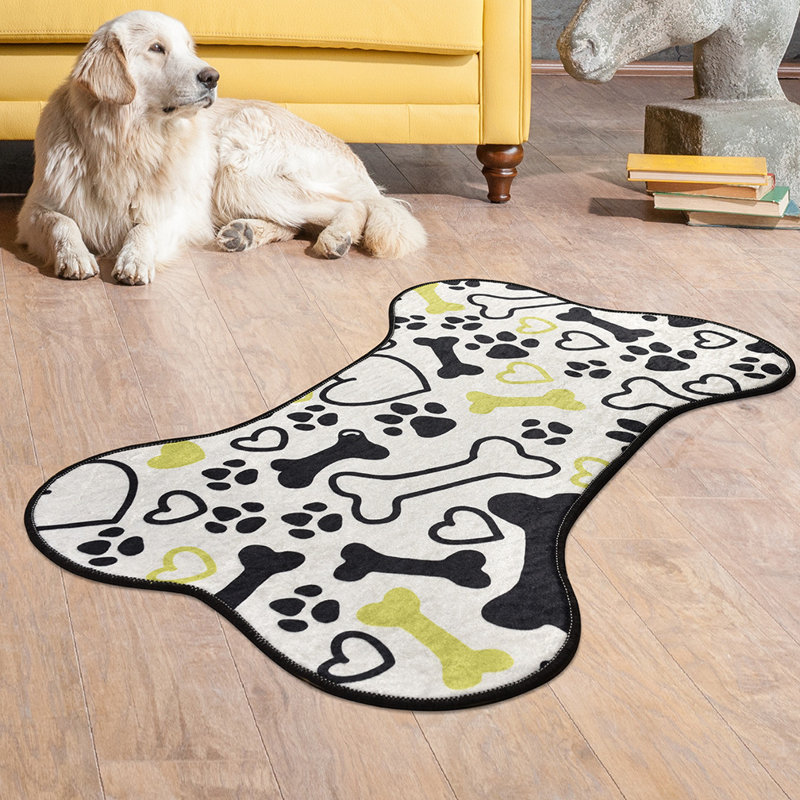Tapis antibactérien lavable, 2,3 x 4,0 pi | 100% polyester, hauteur des poils de 0,2 po, envers en feutre antidérapant, épaisseur totale: 0,4 po | Lavable à la machine à 30 ° C, idéal pour la maison et le bureau, doux et durable