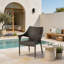 Chaises de patio d'extérieur en résine tressée, en rotin PE résistant aux intempéries, ensemble de 4, brun