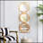 3 Mirror Piece Wall Mirror In Gold Rectangular Frame, Home Wall Decor For Bedroom Living Room, 40"X14"