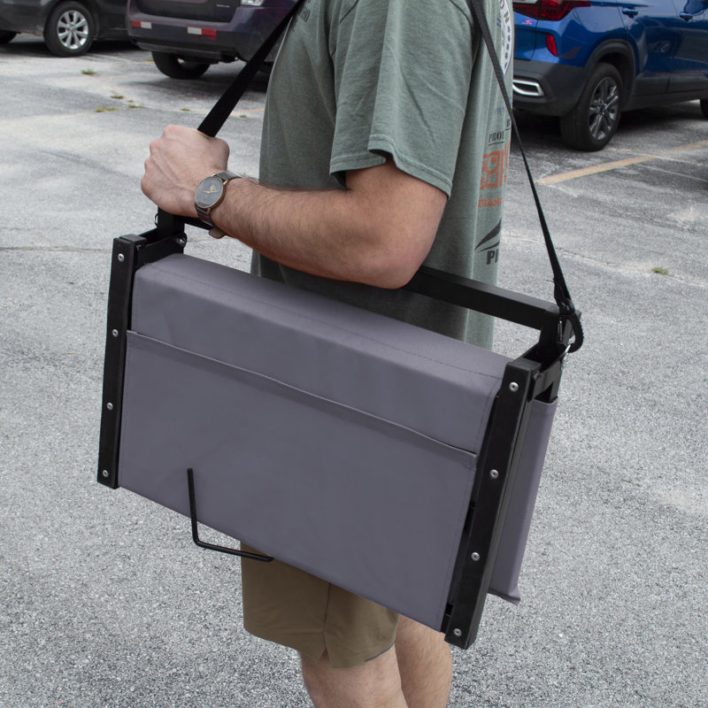 Folding Stadium Seat, Gray