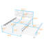 Lit plateforme double avec lit gigogne et tête de lit double-1820360226