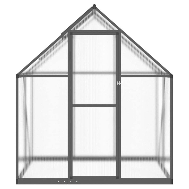 Polycarbonate (PC) à effet de serre vidaXL et aluminium transparent, Anthracite