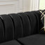 Canapés luxueux en velours de style Chesterfield avec métal doré pour le salon