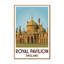 Royal Pavilion, Brighton, England - Romantic Regency Travel Poster of Iconic Domes. Giclee Print on Wrapped Canvas. Wall Art, Home Decor - Iconic Buildings & Architecture, England 1 Piece Wrapped Canvas Wall Art-1806075533