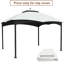 Remplacement de housse de pavillon de jardin 10 po x 12 po, protégé, hydrofuge, décoloré, avec évent et 2 trous de bonde, toile blanche-1305975321