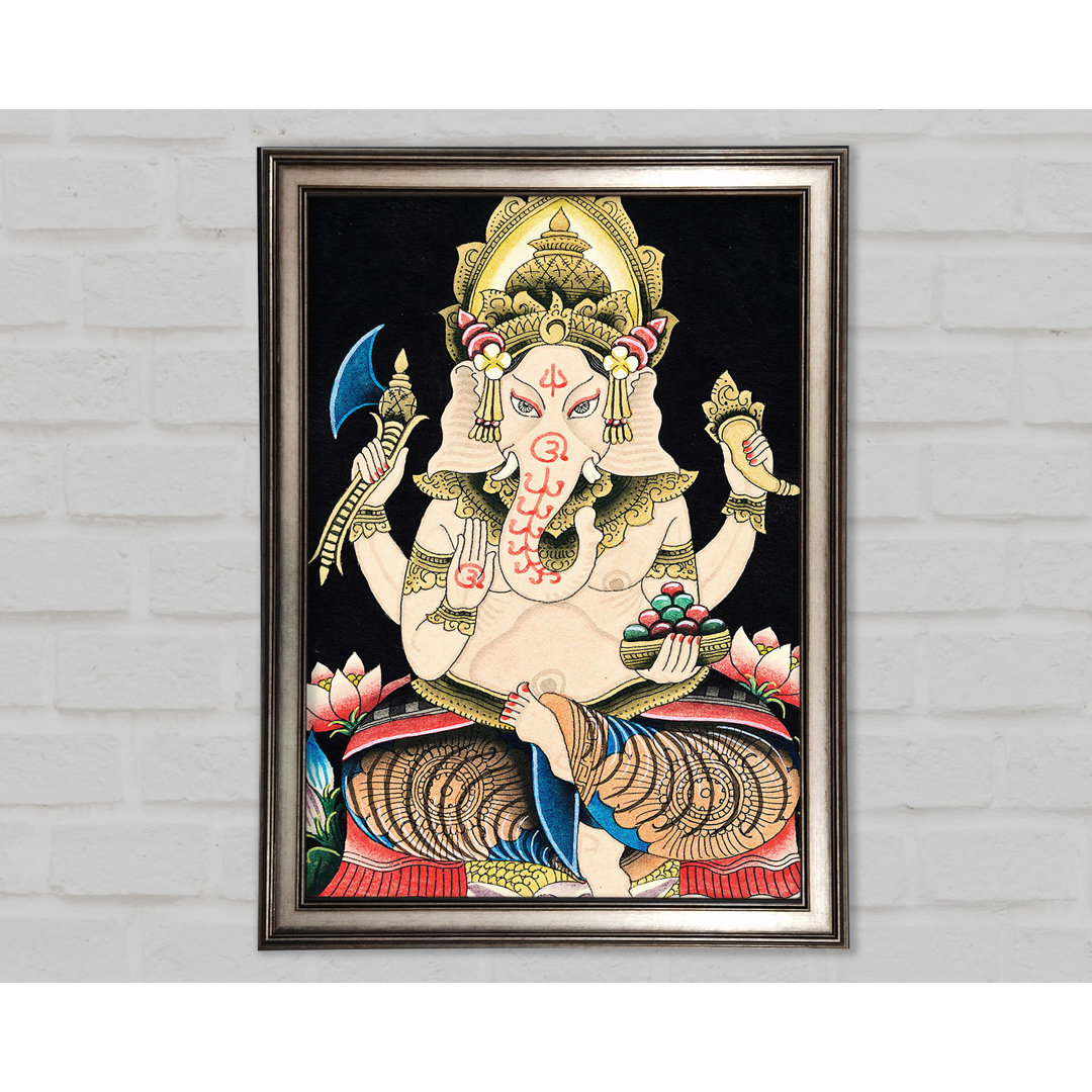 Hindu Gott Ganesha 2 - Einzelner Bilderrahmen Kunstdrucke