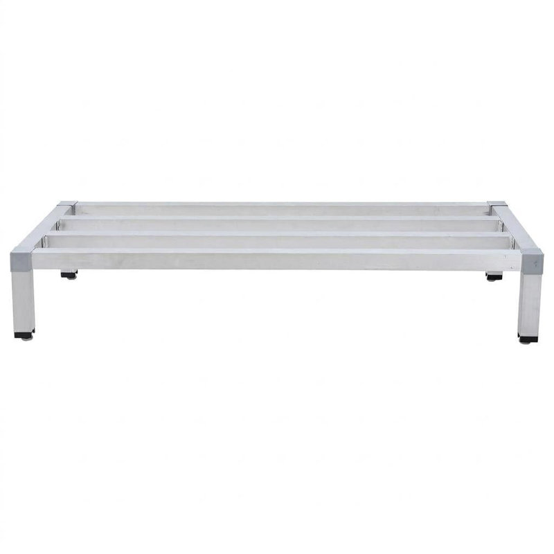Support de rangement en aluminium robuste de 48 po x 20 po, capacité de 1000 lb, étagère de rangement sur le plancher antirouille pour économiser de la nourriture dans un restaurant de cuisine