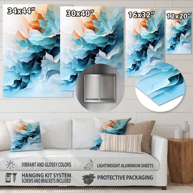 Art mural moderne, impression moderne sur métal, 40" H x 30" W x 0.84" D