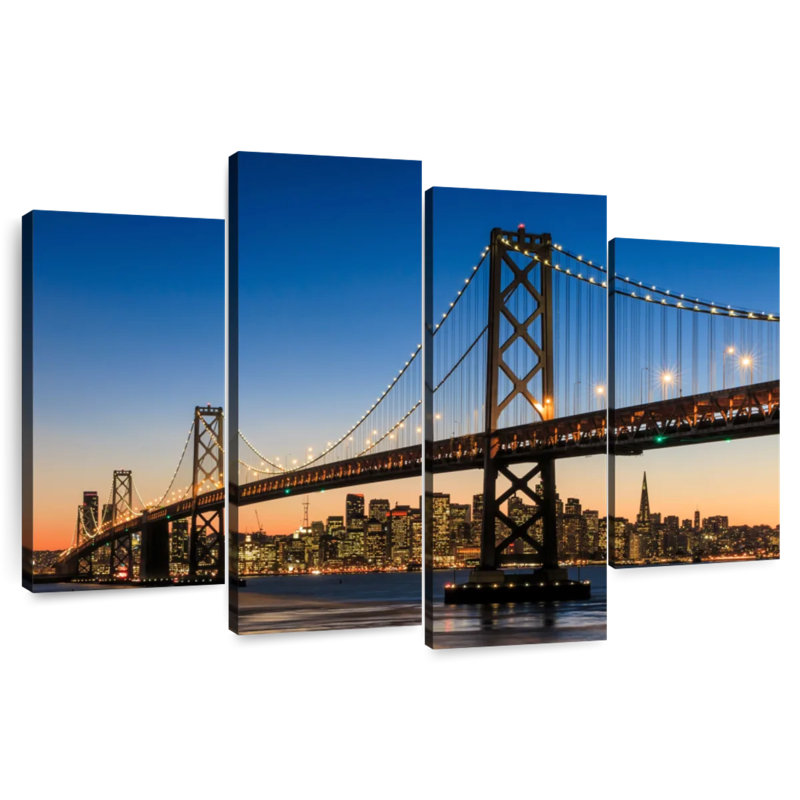 Lilie sf Bay Bridge Blue Hour, H 48 po x l 75 po