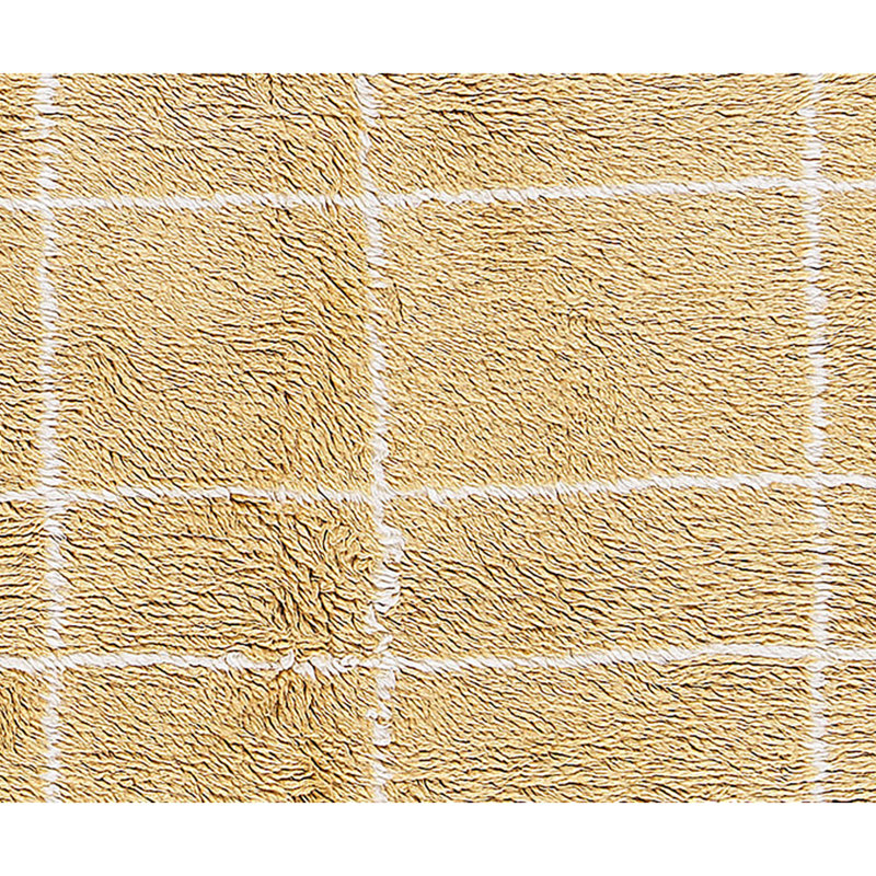 Tapis doré et ivoire de haute qualité noué à la main, Rectangle 8 pi x 10 pi
