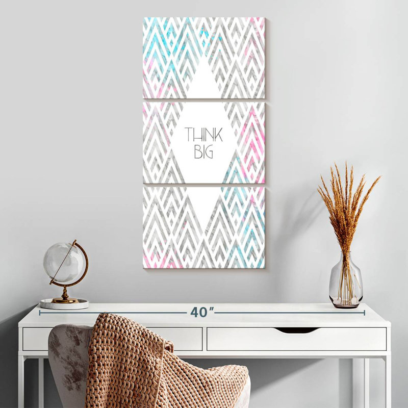 Pensez grand art moderne déco, H 32 po x l 15 po
