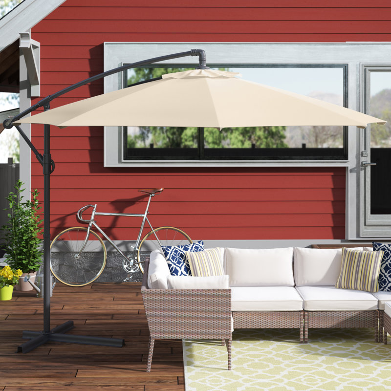 Parasol en porte-à-faux 10 pi Arabella, Beige