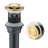 2 Handle Bathroom Sink Faucet In Brushed Gold - Brass, 4-Inch , Pop-Up Drain, Easy Installation Kit Included Brass Material, Simple-121597175