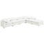 Canapé modulaire Allias 6 pièces, boucle blanche ivoire, 2 coussins Allias-116525340