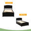 Lit plateforme simple avec deux tiroirs-1328462832
