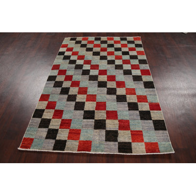One-of-a-Kind 3'11" X 5'9" New Age Wool Area Rug in
