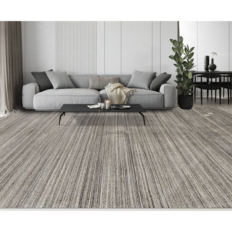 Wool Area Rug in Gray