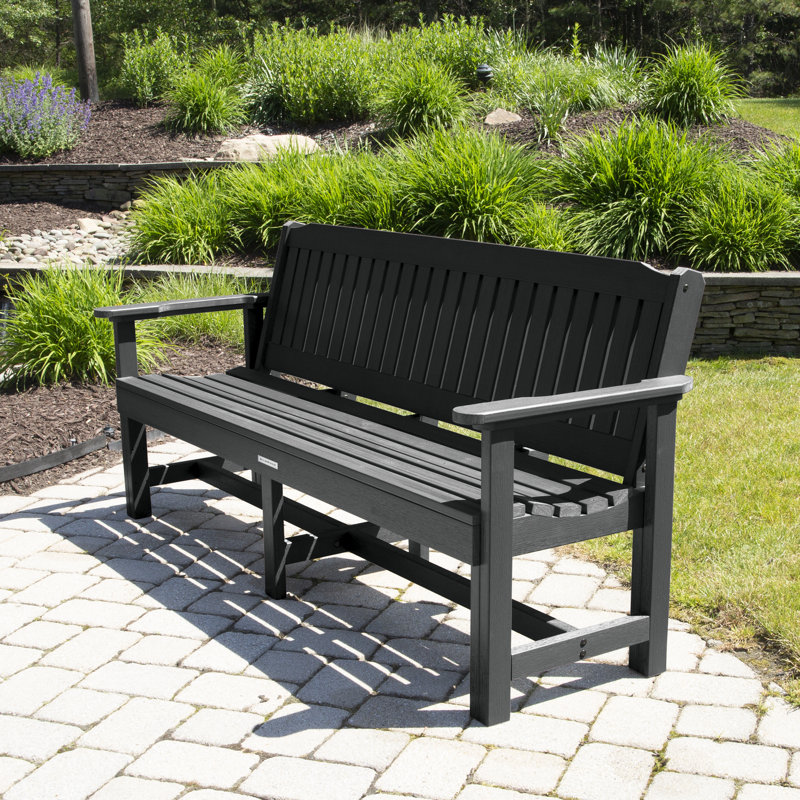 Lunz Outdoor Bench, Black
