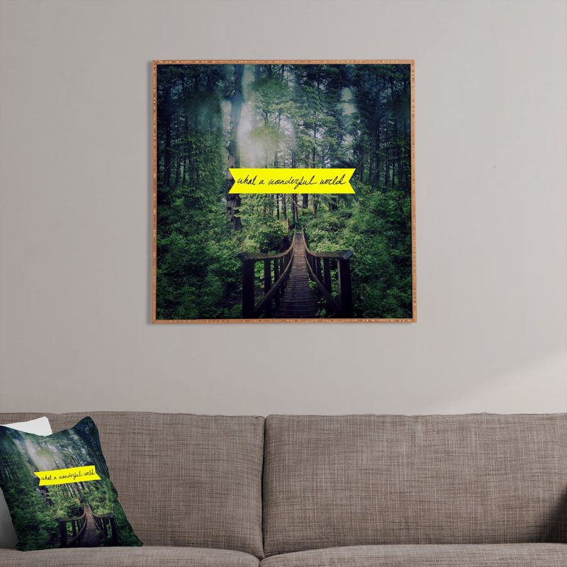 « what a world », impression sur une image, H 30 po x l 30 po x P 1 po
