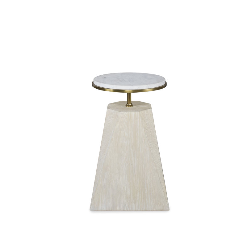 Cadence Stone End Table, Sand Cerused