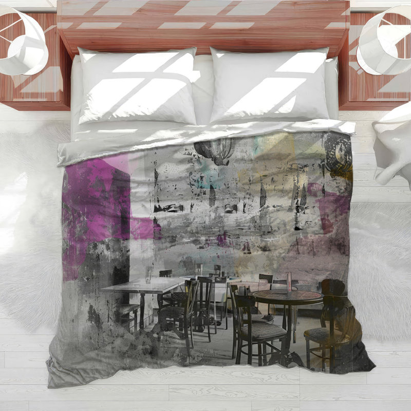 Restaurant Bedding Interior Comforter Eclectic, King Comforter