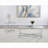 Linda Chrome Glass Top Coffee Table