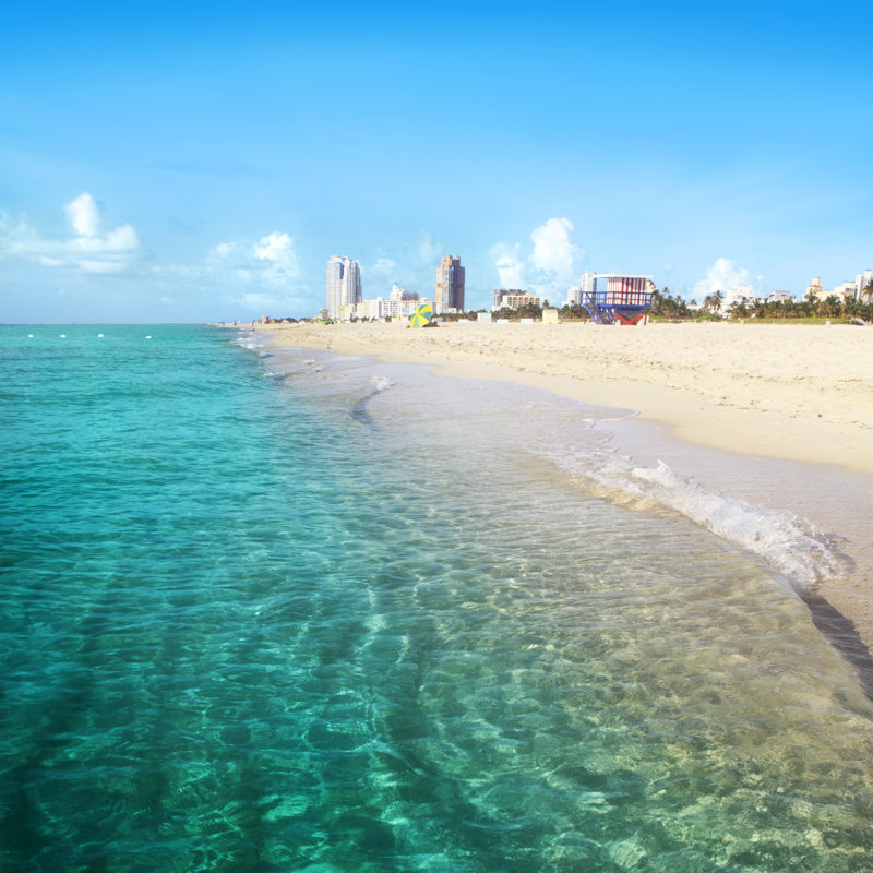 South Beach, Miami - Wrapped Canvas Print, 51cm H x 51cm W x 3.8cm D
