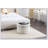 Velvet Fabric Storage Round Ottoman Footstool With Wooden Shelving-2040009552