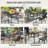 Steel Rectangle Outdoor Dining Table,Rectangular Patio Table With Umbrella Hole