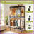 Clothes Rack, Heavy Duty Rolling Closet Organizer with 3-Tier Shelves 2 Hanging Rods Side Hooks | Black | Metal